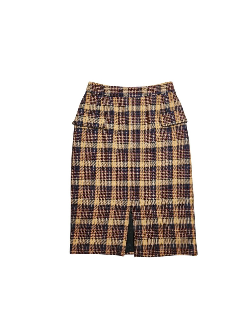 Remain Birger Christensen Cotton Blend Plaid Pencil Skirt Size 6 Knee Length - Picture 2 of 15